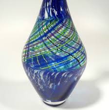 12 Reticello Hand Blown Glass Vase