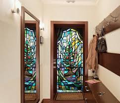 Door Wall Sticker Stained Glass Window