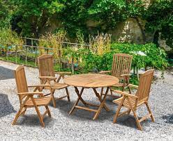 4 Seater Teak Round Garden Table