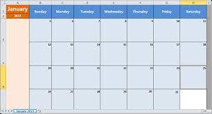 monthly or a yearly calendar in excel