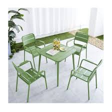 Green 61x61x84cm Metal Dining Chairs In