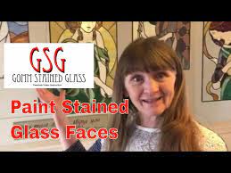 Painting A Face On Stained Glass V403