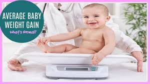 average baby weight gain per week for a