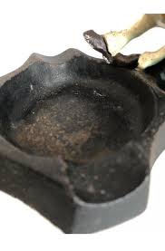 1930 S Cast Iron Ash Tray Drunk Hanging