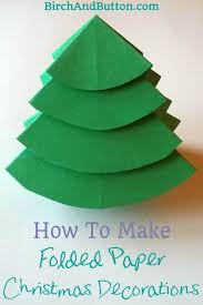make folded paper christmas decorations