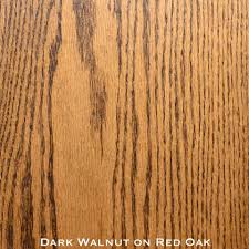 red oak door stained with dark walnut