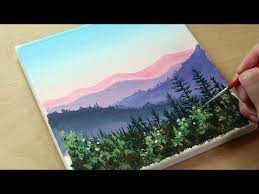 Beautiful Mountain Landscape Acrylic