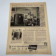 coleman oil heater vine 1944 print