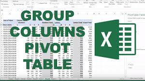 how to group columns in a pivot table