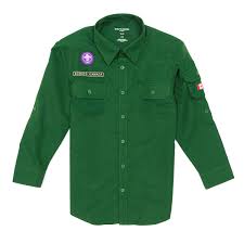 shirt uniform scout green youth