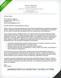 10 Administrative Assistant Cover Letter Examples Etciscoming