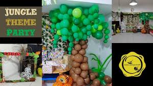 jungle theme party decoration at home