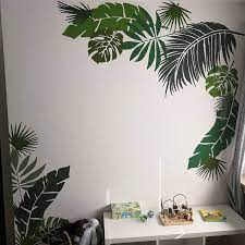 Jungle Leaf Wall Stencils Set Of 6 Palm