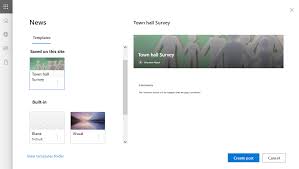sharepoint create a new page