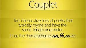 exles of couplet poetry a concise