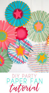 diy party paper fans with cricut by