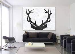 Deer Antler Abstract Painting Large