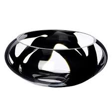 Debenhams Clear And Black Glass Bowl