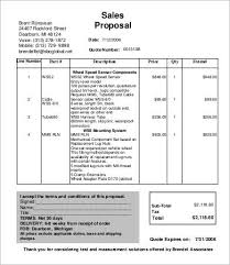 Sales Proposal Template 9 Free Sample Example Format Free