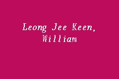 Jump to navigation jump to search. Leong Jee Keen William Lawyer In Petaling Jaya