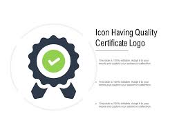 Icon Having Quality Certificate Logo Powerpoint