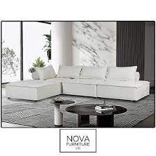 Konya Corner Sleeper Couch Cream Grey