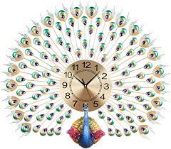 Or they can have the lack of a theme if that is what you prefer, that mostly depends on you. Langshi Home Decor Peacock Wall Clock Living Room Clock Modern Art Amazon De Kuche Haushalt