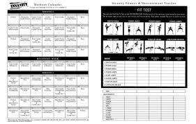 insanity workout schedule pdf