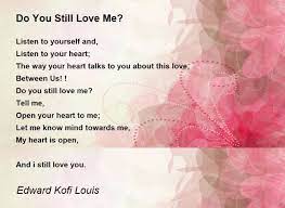 still love me poem by edward kofi louis