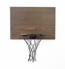 Espresso Wood Indoor Wall Basketball