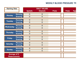 30 Free Blood Pressure Chart And Log Sheets Word Pdf