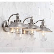 Downtown Edison 28 1 2 Wide Brushed Nickel Bath Light 2y639 Lamps Plus