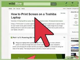 how to print screen on a toshiba laptop