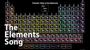 periodic table of elements song all