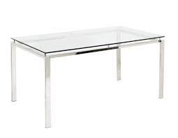 The see glass dining table base is the perfect solution for completing your modern dining table. Reflective Dining Table Rectangular Clear Glass Interiors Online