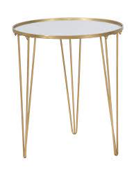 Dmora Coffee Table Round In Gilded
