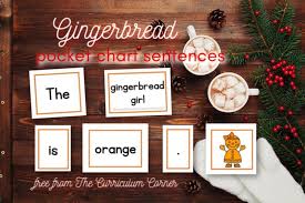 Gingerbread Pocket Chart Sentences The Kinder Corner