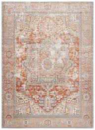 safavieh aria rug collection ara580p rust taupe 6 7 x 6 7 square