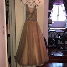 Beautiful Terani Couture Blush Sparkly Dress