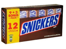 Snickers Milk Chocolate Full Size Candy Bars 12 Count