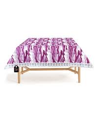 purple table covers runners