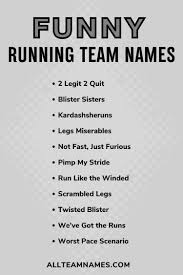 153 terrific running team names for