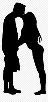 kiss silhouette intimate relationship