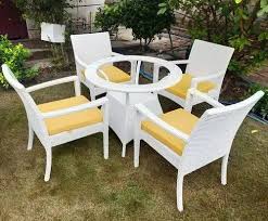 White Pvc Chair Table Set Weight 5 Kg