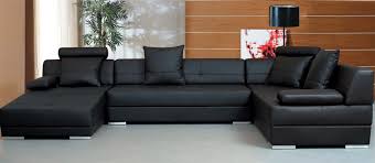 modern black sectional sofa set tos lf