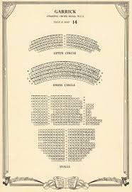 Garrick Theatre Charing Cross Road London Vintage Seating Plan C1955 Print