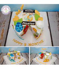 9 Months Cake Ideas gambar png
