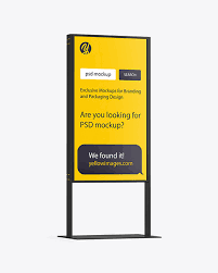 If you are looking for the best interior mockups then you are in the right place. Stand Mockup In Outdoor Advertising Mockups On Yellow Images Object Mockups