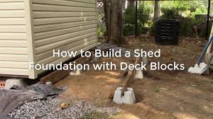 a shed foundation with deck blocks