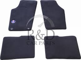 floor mat set graphite with saab logo